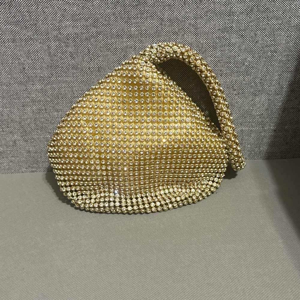 Sparkling Gold Rhinestone Purse